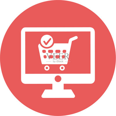 電子商務(wù)網(wǎng)上購物圖標(biāo)插畫素材